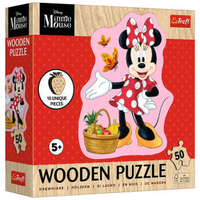 50 Wooden Contour Puzzle- Happy Minnie