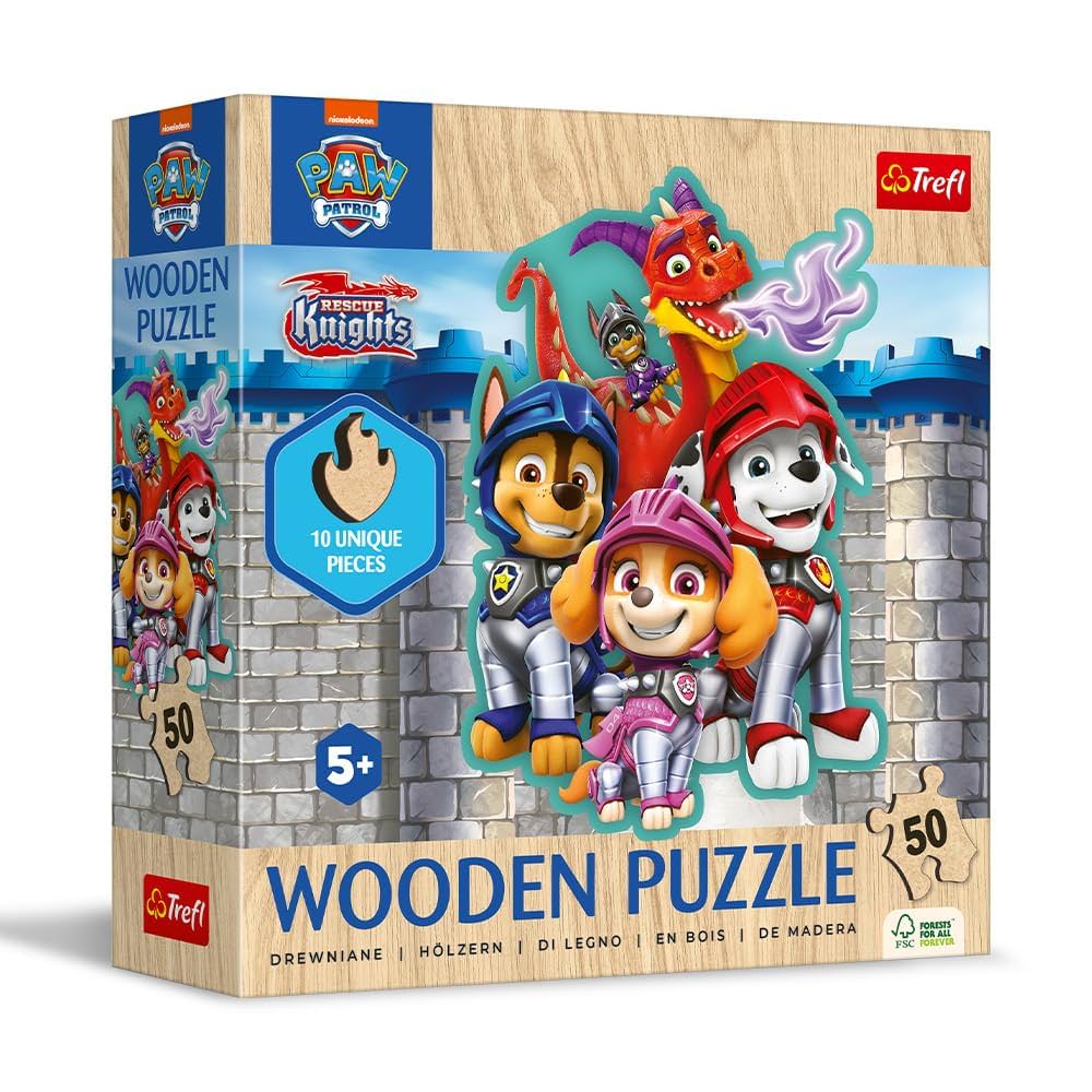 50 Wooden Contour Puzzle - PAW Patrol