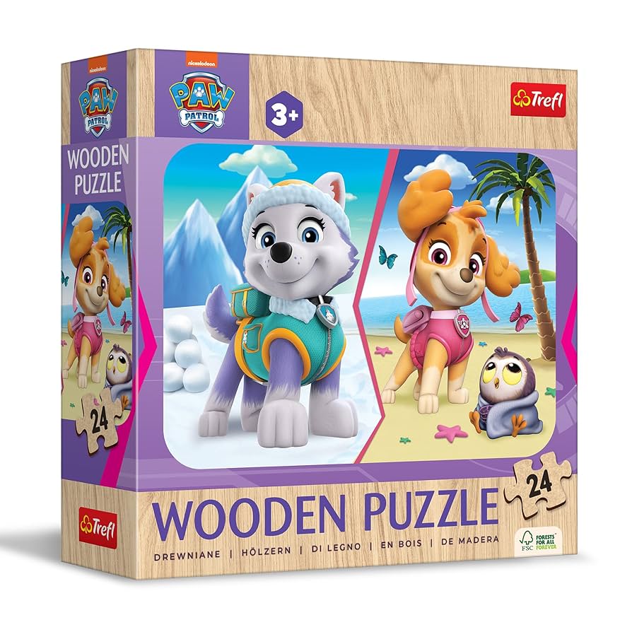 24 Wooden Puzzle" - Girl's PAW Patrol