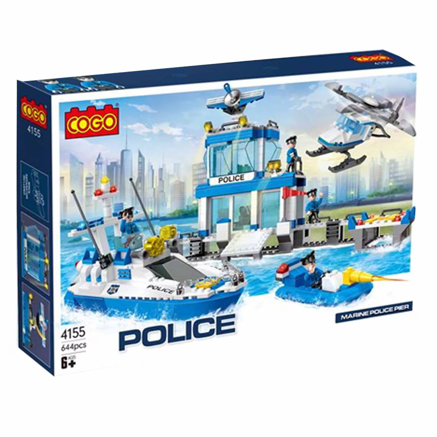 Cogo Police Sea Planes Building Block Set