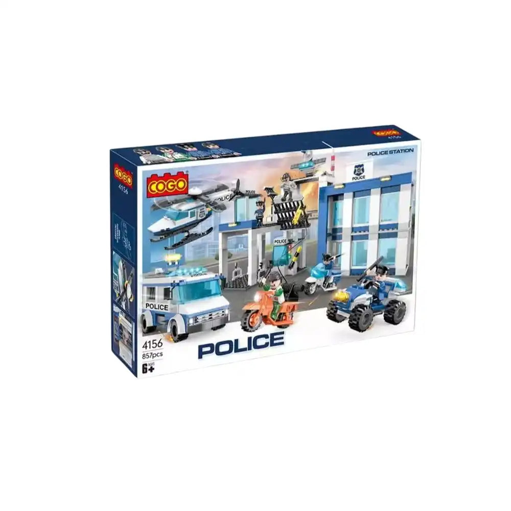 COGO Police Station Building Block Set