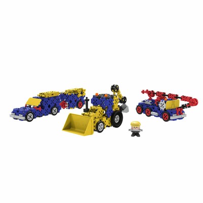 Trefl – Connect Construction Bricks 3 in 1 Construction Vehicles