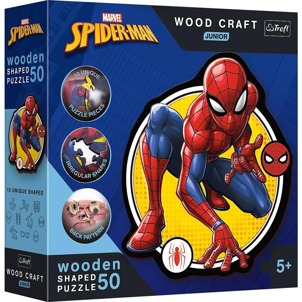 50 Wooden Craft Junior Puzzle-Spiderman