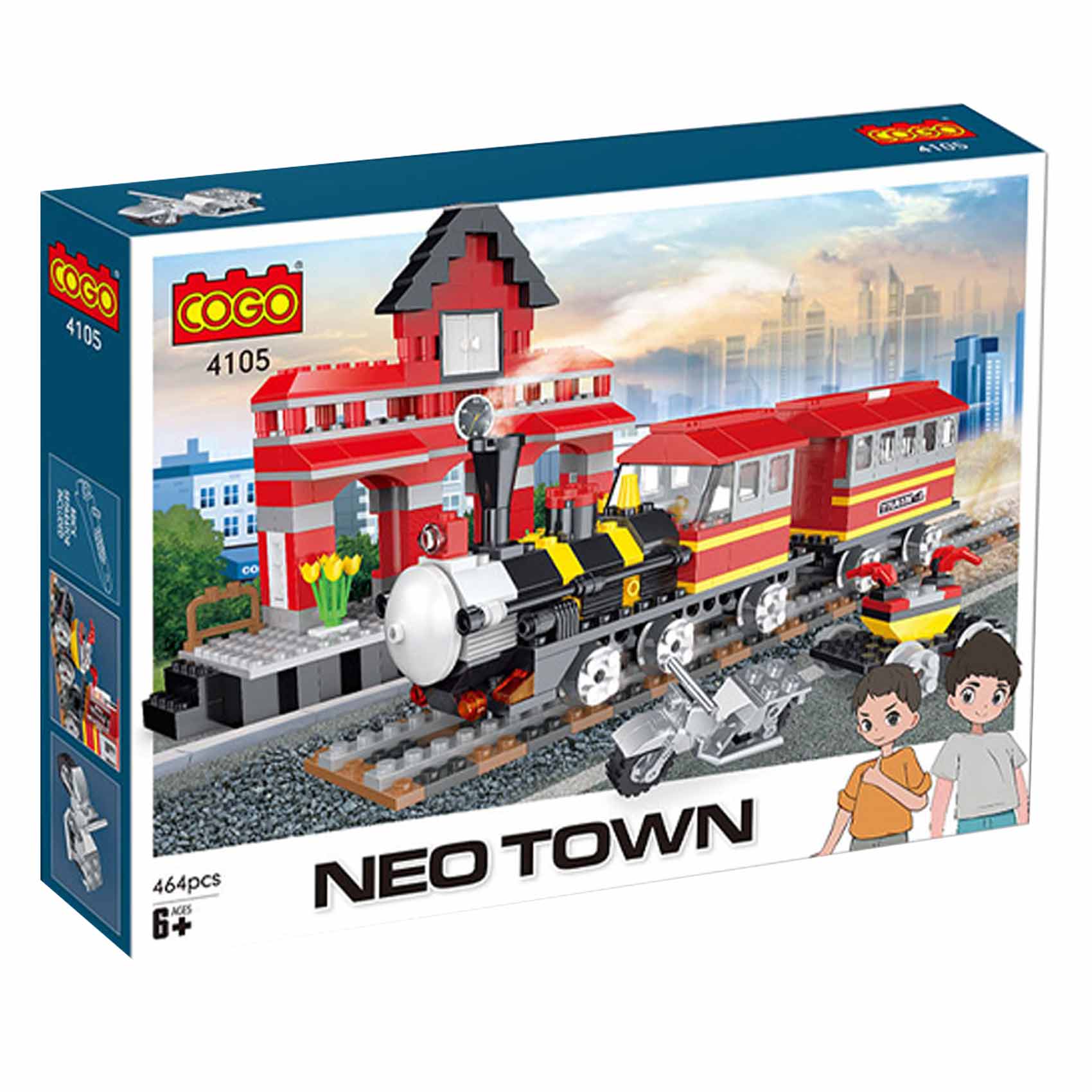 Cogo Train Station With A Train Building Block Set