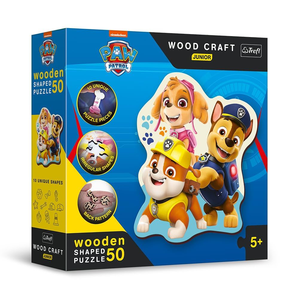 50 Wooden Contour Puzzle- Paw Patrol