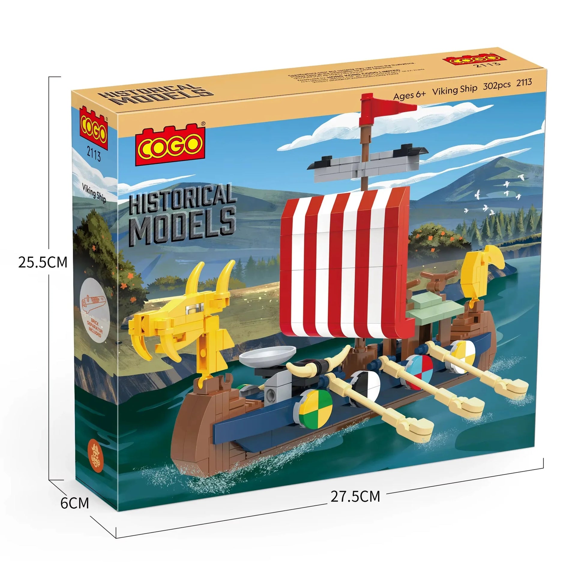 COGO Historical Models Viking Ship Building Block Set