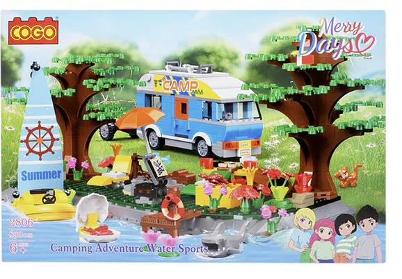 Cogo Merry Days Camping Adventure Water Sports Building Block Set.